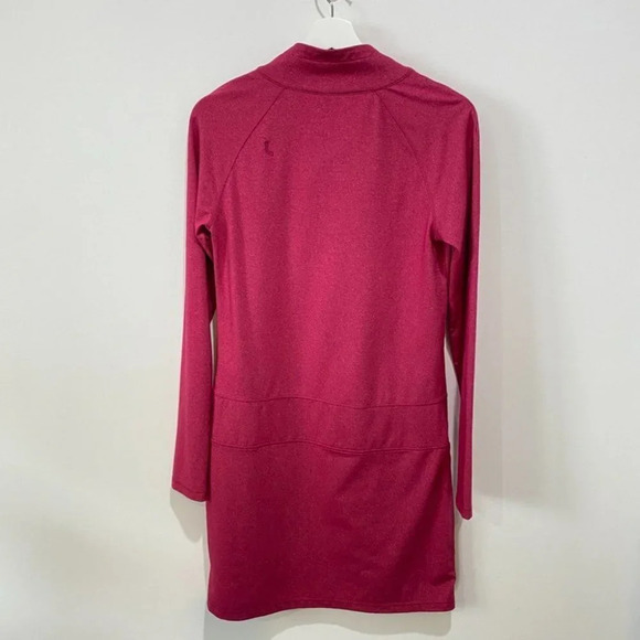 Lole Evolt Dress S with Mock Neck 1/4 Zip Stretch Tennis Dress Raspberry Pink - Picture 7 of 16